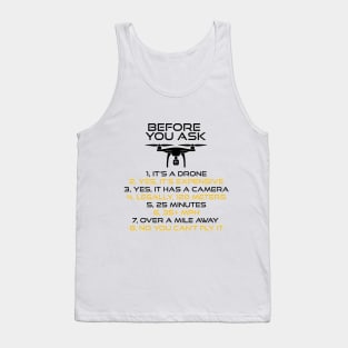 Drone Questions Black Tank Top